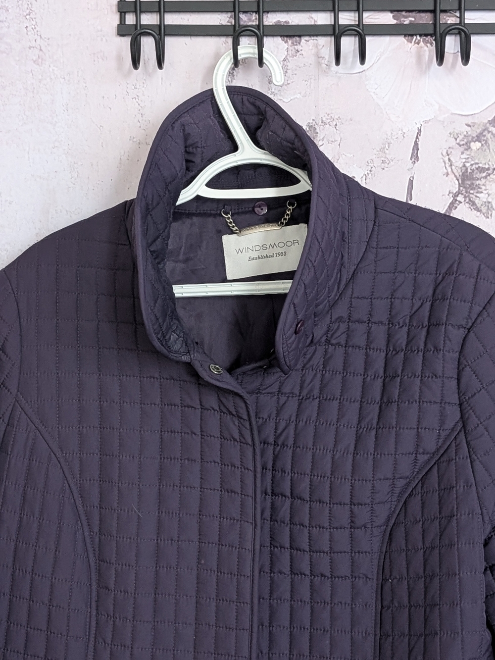 Windsmoor Quilted Puffer Jacket in Deep Plum